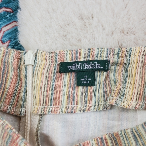 Wild Fable Multicolor Striped Skirt 10 - Picture 3 of 5